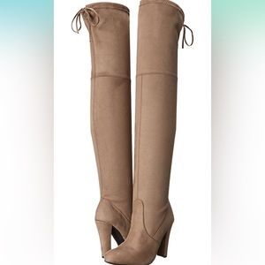 Steve Madden Gorgeous Over the Knee Suede Boots, Taupe, 7.5